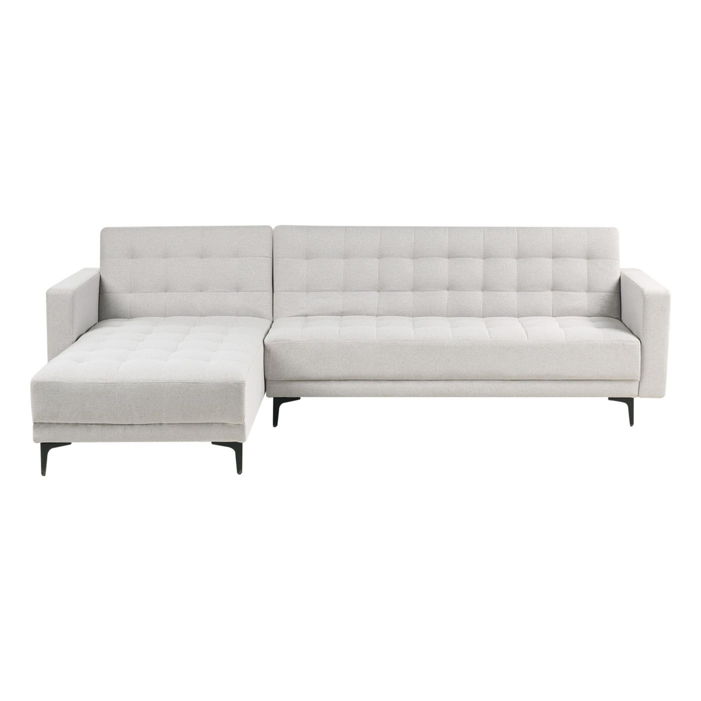 Moduláris sarok kanapéágy 4 személyes ABERDEEN Világosszürke Jobb oldali - 2