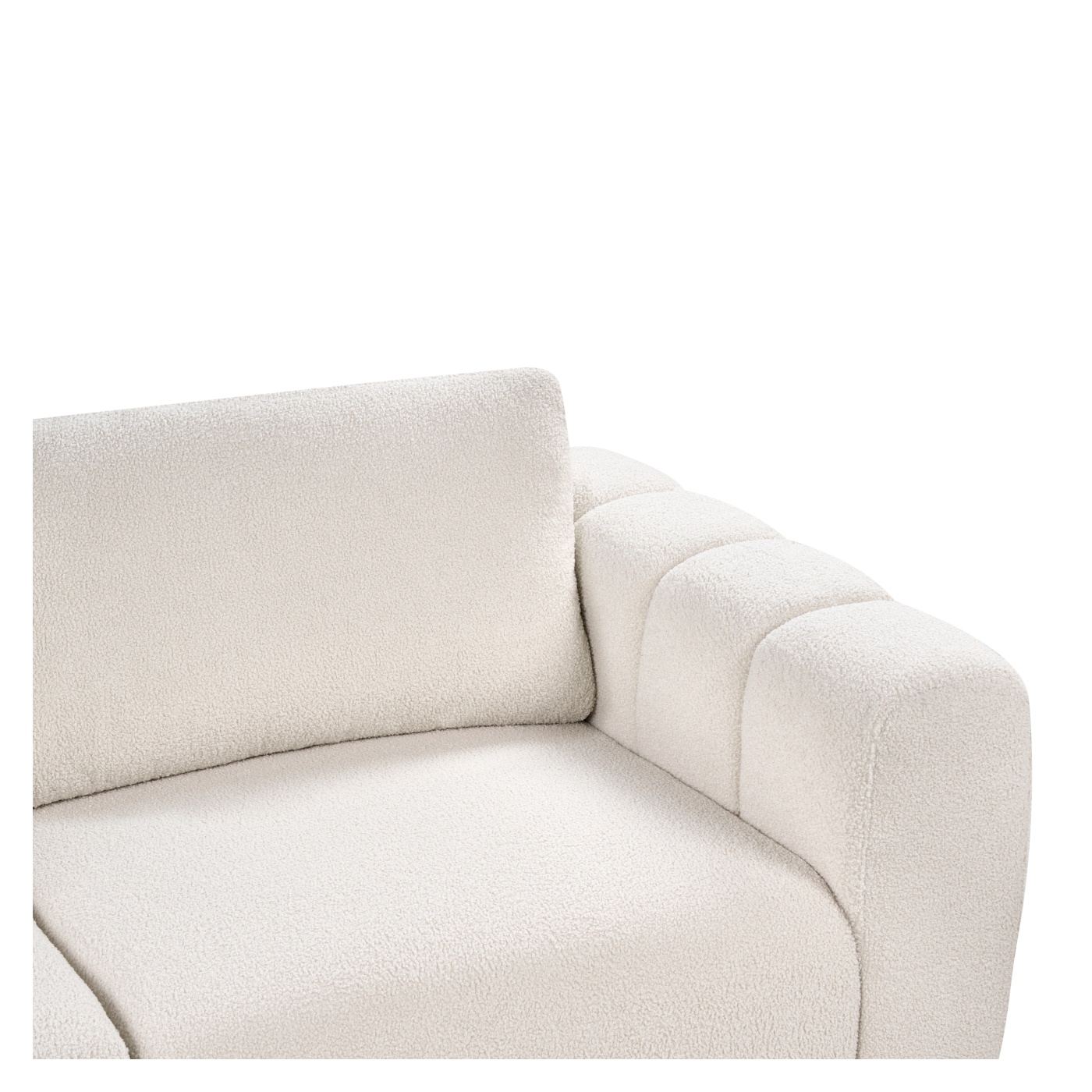 Moduláris kanapé 2 személyes KIVVIK Buklé Törtfehér - 8