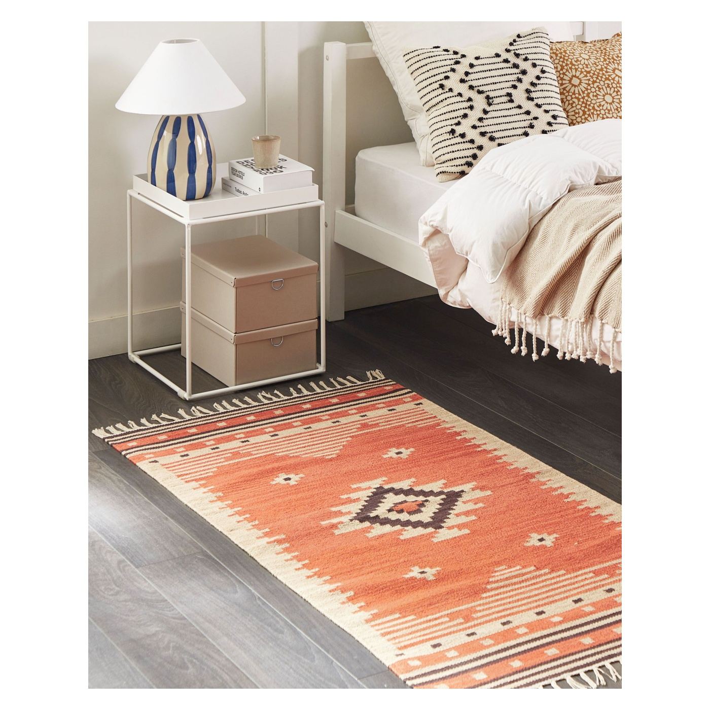 Szőnyeg GAVAR Narancssárga 80 x 150 cm Pamut Kilim - 1