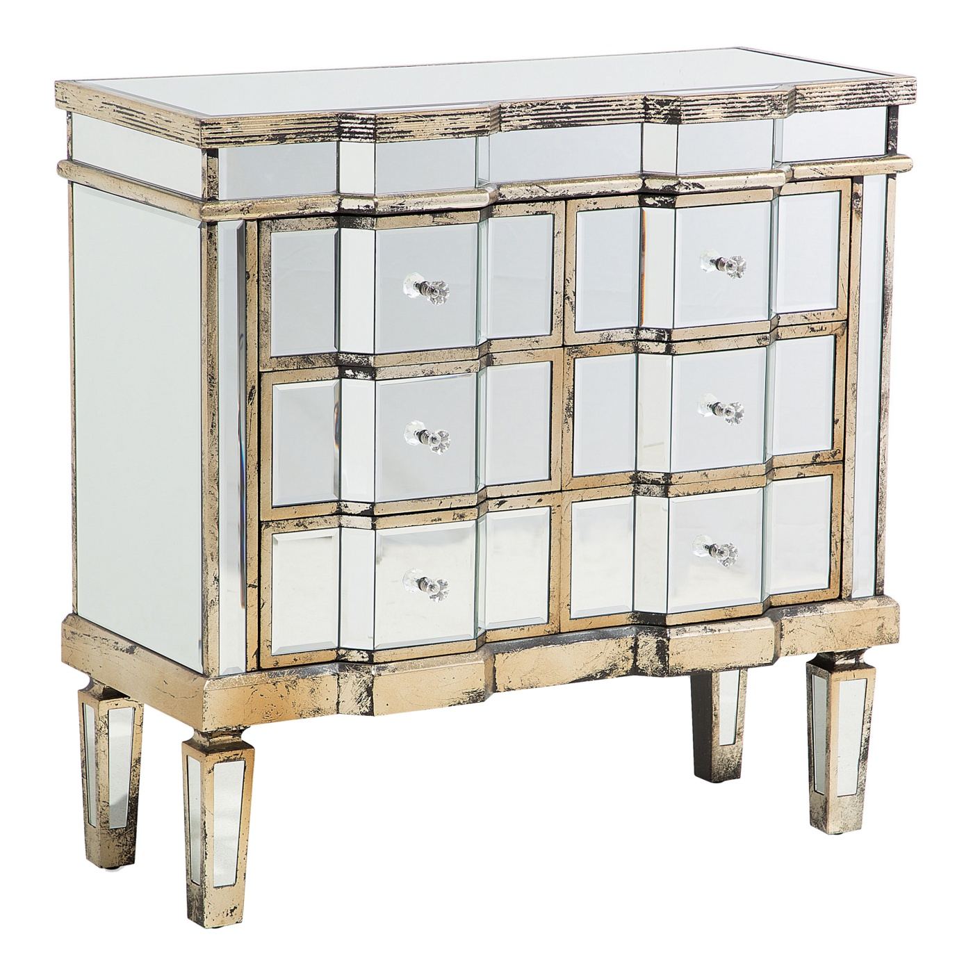 Hatfiókos komód MOZELA Ezüst tükör - 2