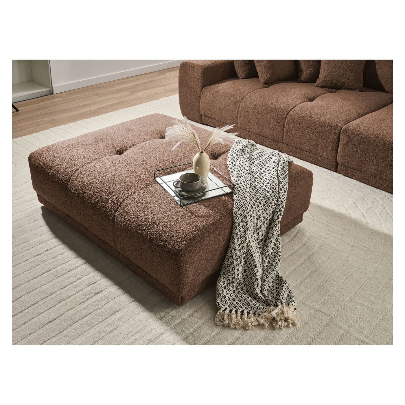 Ottomán TORPO Buklé Barna - 1