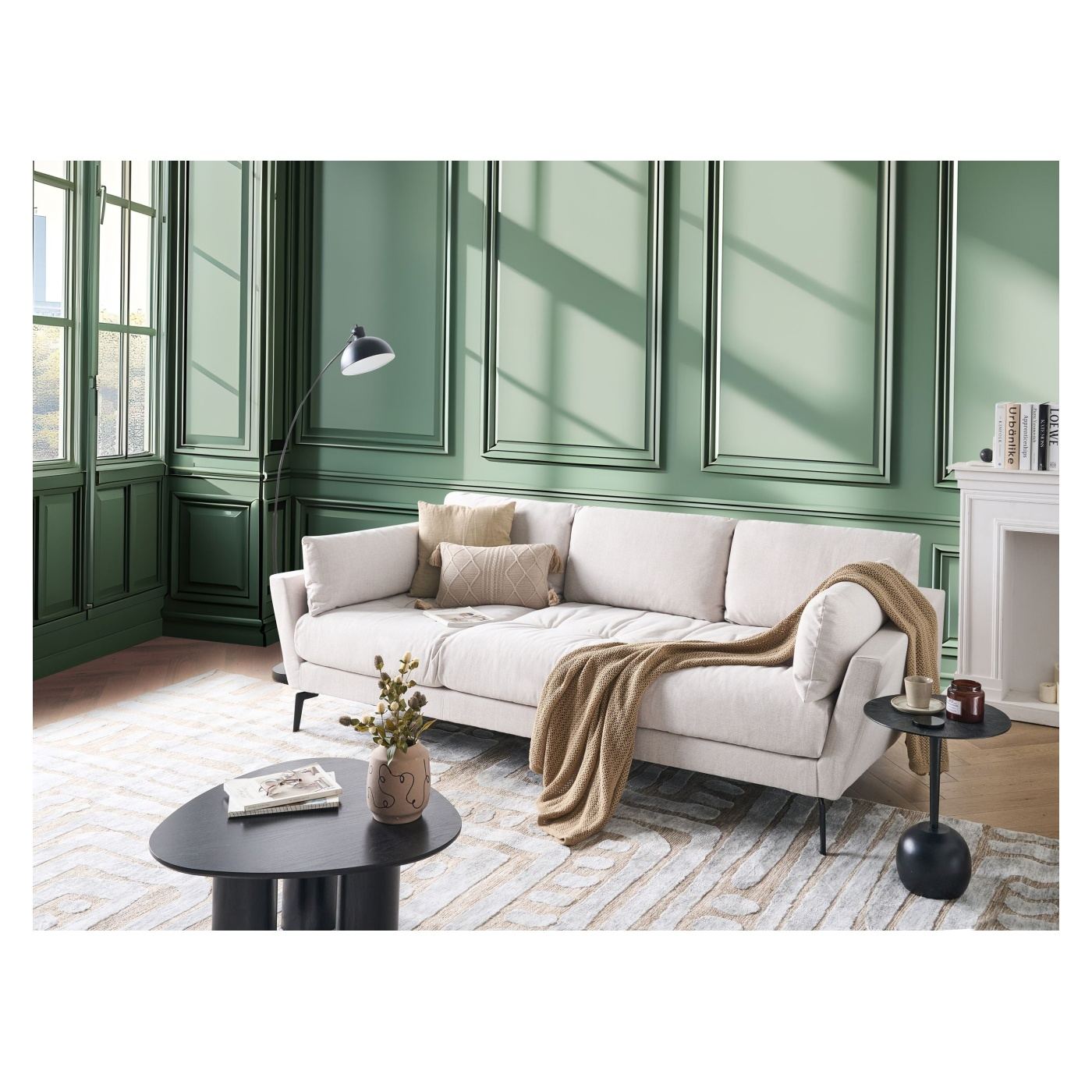 Kanapé 4 személyes NENOLA Világosbézs - 1