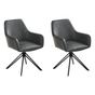 Étkezőszék kétdarabos szettben SANSARC Műbőr Fekete thumbnail 2