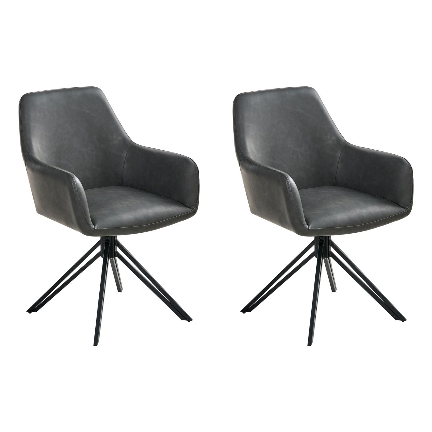 Étkezőszék kétdarabos szettben SANSARC Műbőr Fekete - 2