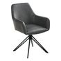 Étkezőszék kétdarabos szettben SANSARC Műbőr Fekete thumbnail 4