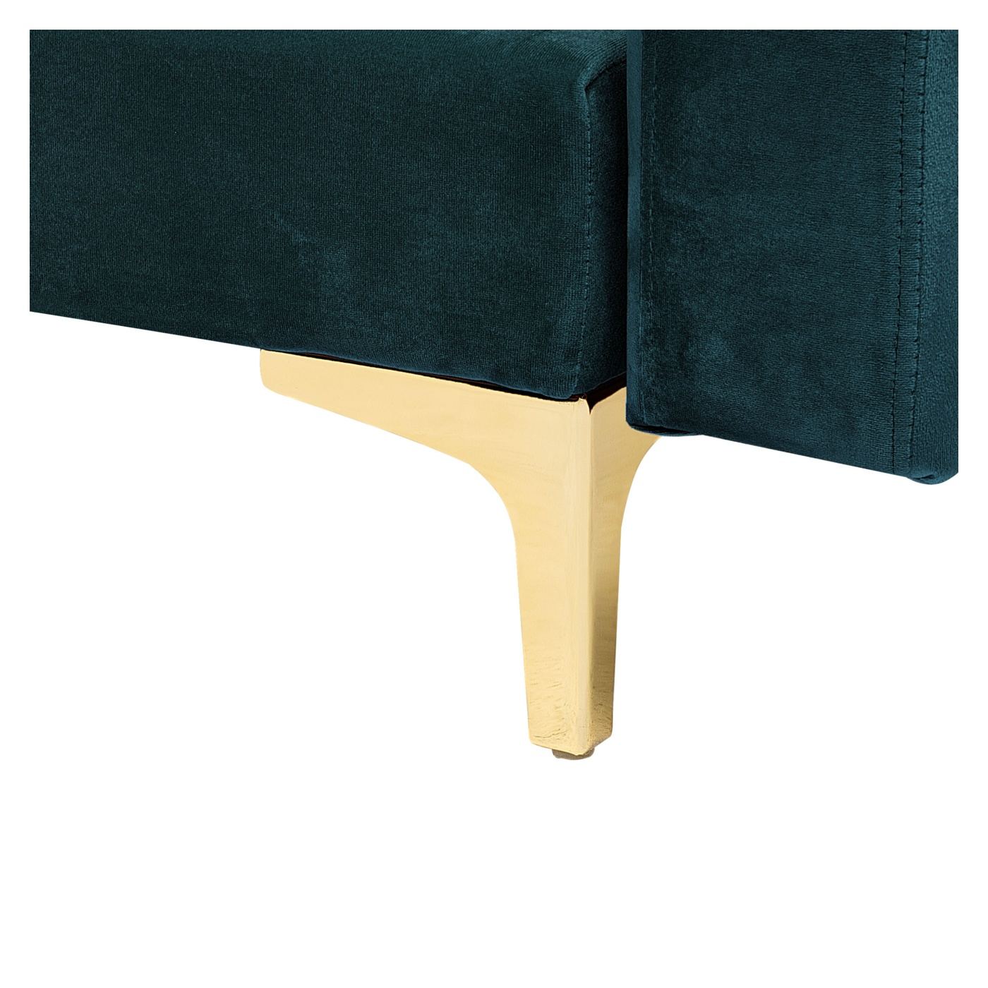 Moduláris sarok kanapéágy 4 személyes ABERDEEN Bársony Kékeszöld Jobb oldali - 6