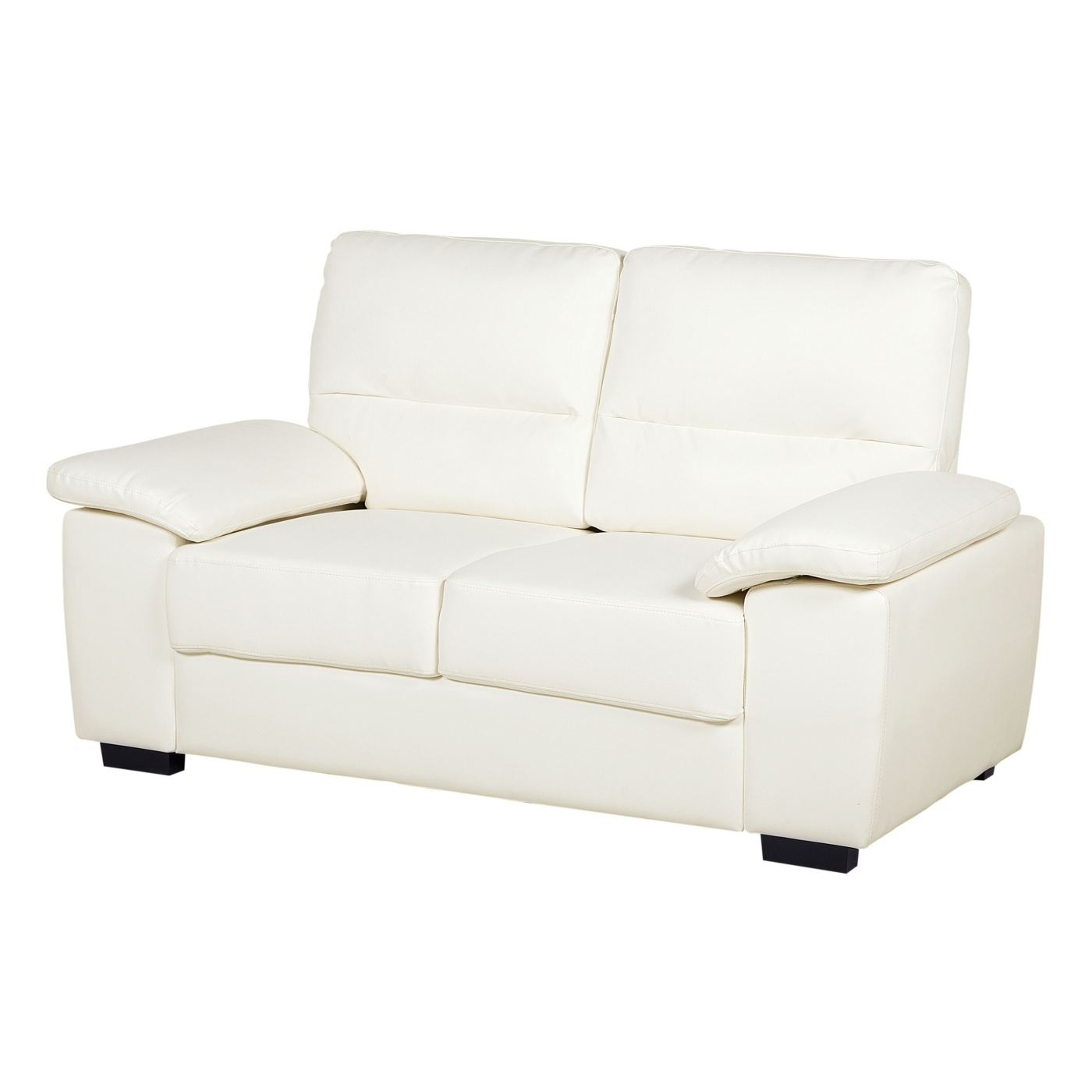 Kanapé 2 személyes VOGAR Műbőr Törtfehér - 4