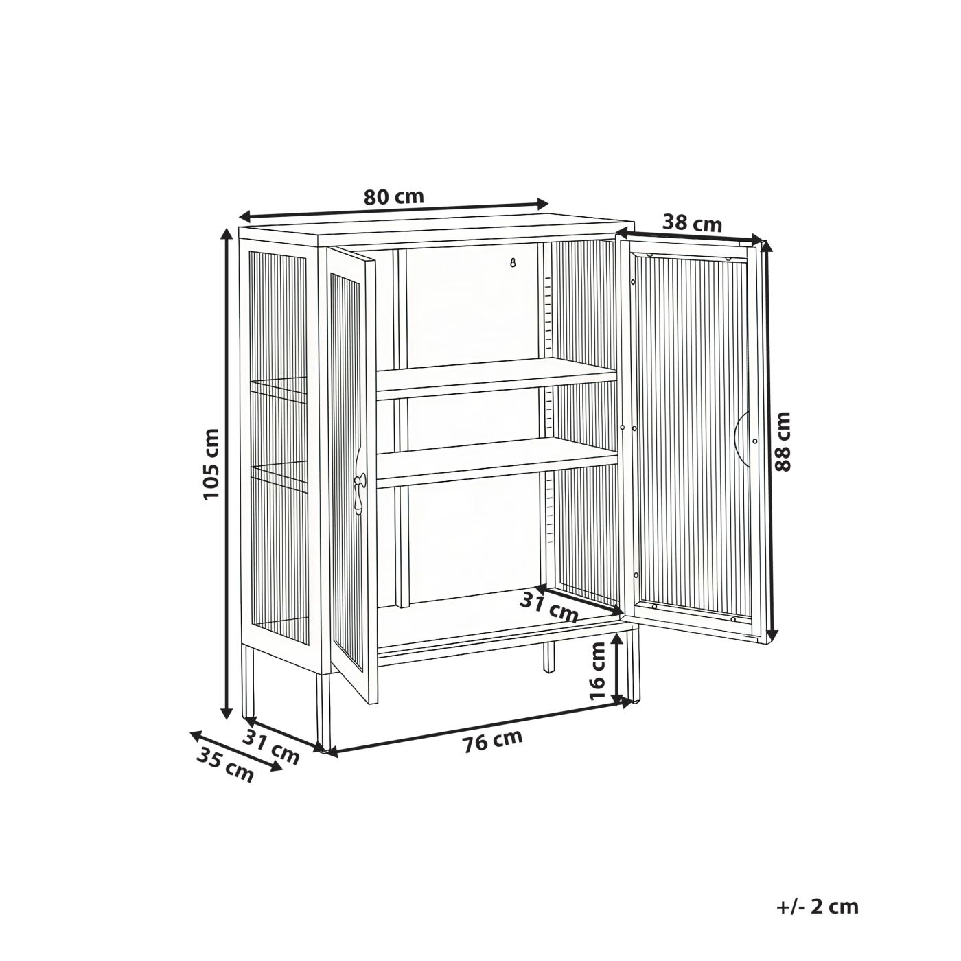 Tárolószekrény GLEORA Fém Világosbézs - 3