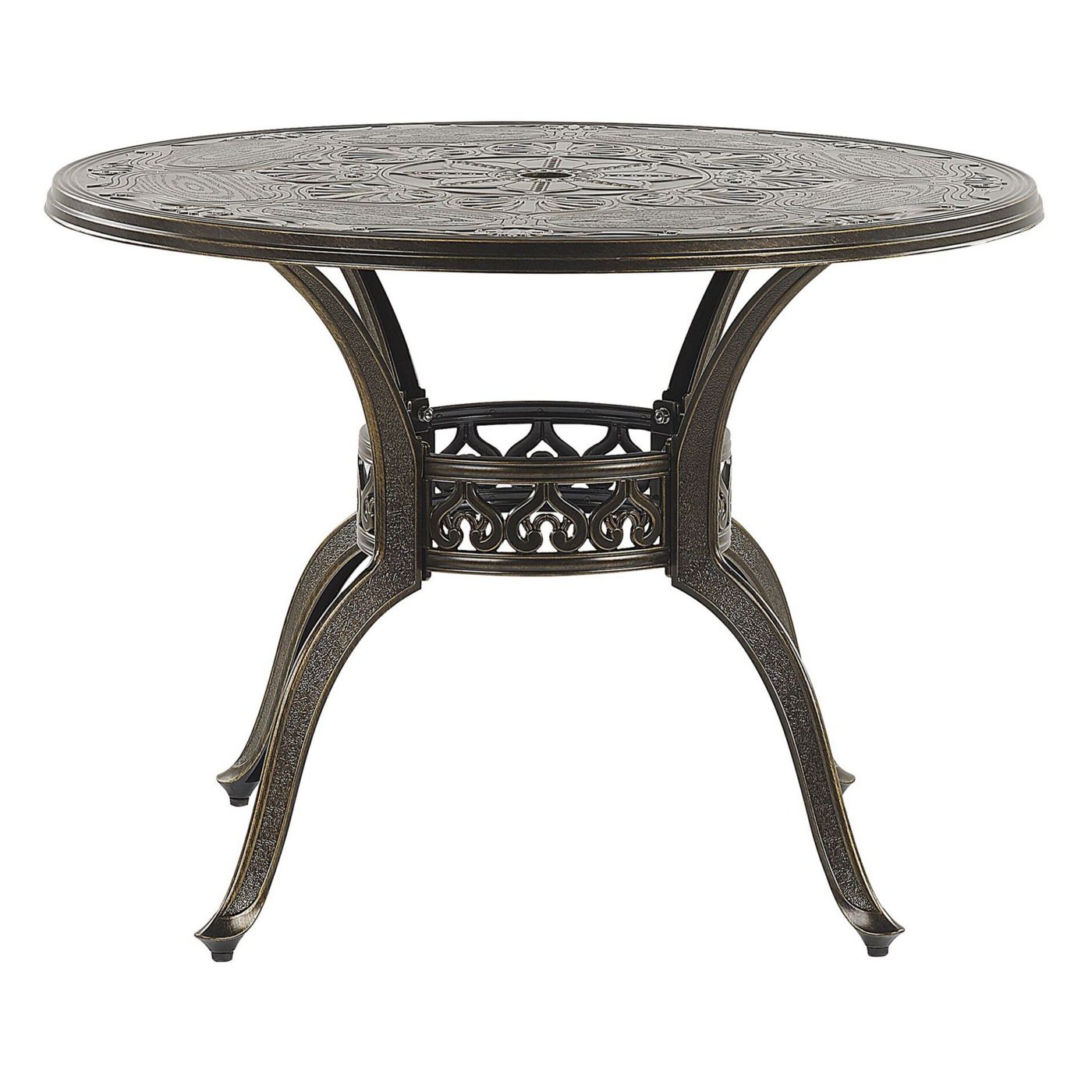 Kerti étkezőgarnitúra 4 személyes SAPRI napernyővel (16 opció) Fém Sötétbarna - 5