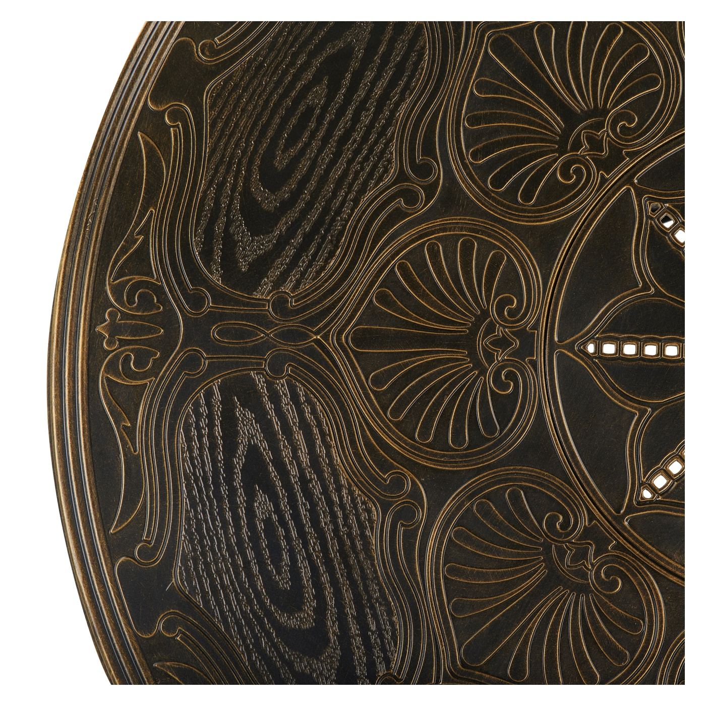 Kerti étkezőgarnitúra 4 személyes SAPRI napernyővel (16 opció) Fém Sötétbarna - 7