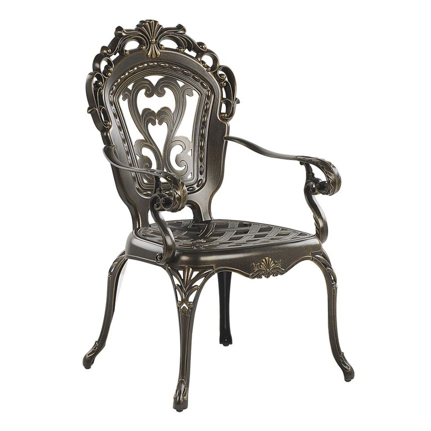 Kerti étkezőgarnitúra 4 személyes SAPRI napernyővel (16 opció) Fém Sötétbarna - 10