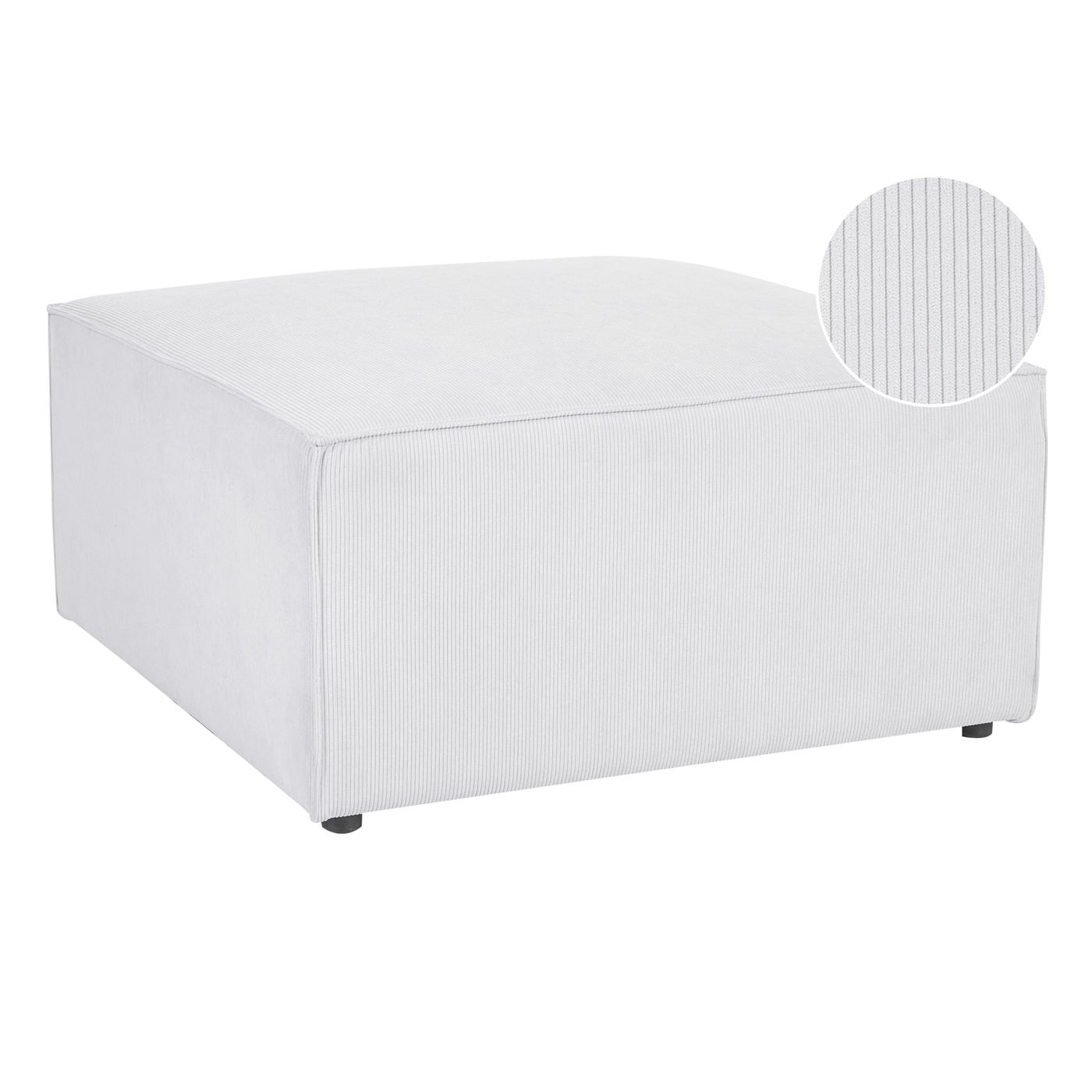 Ottomán LEMVIG Kordbársony Törtfehér - 2