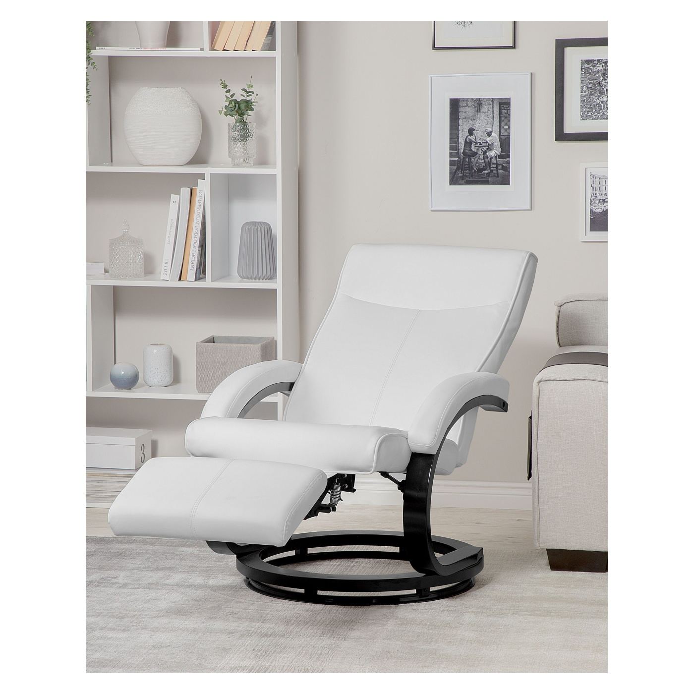 Fekvőszék MIGHT Lábtámasszal Műbőr Fehér - 1