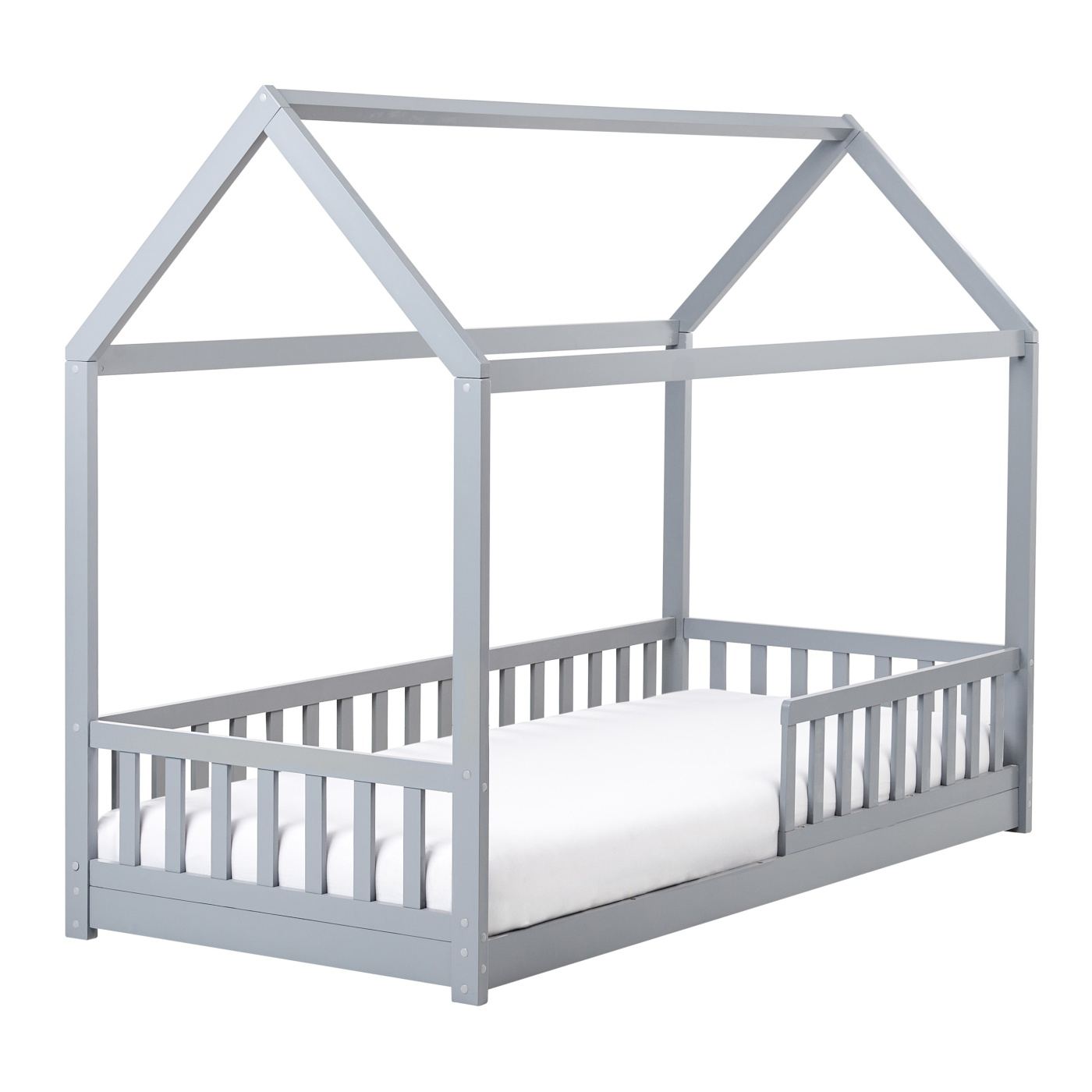 Gyerekágy Ház Fenyő COSSAYE 90 x 200 cm Szürke - 2
