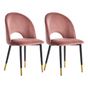 Étkezőszék kétdarabos szettben MAGALIA Bársony Rózsaszín thumbnail 2