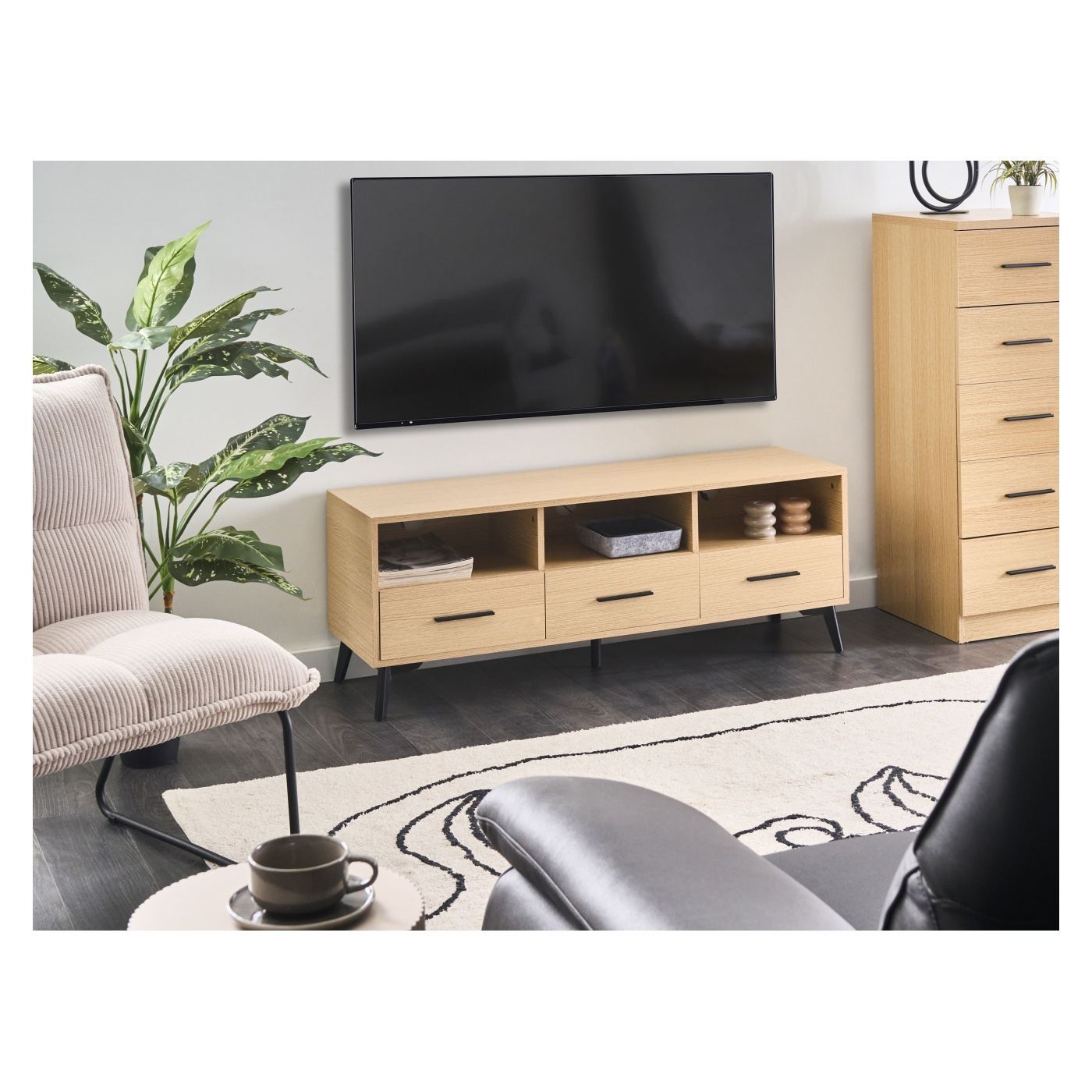 TV állvány KITIMAT Világosbarna - 1