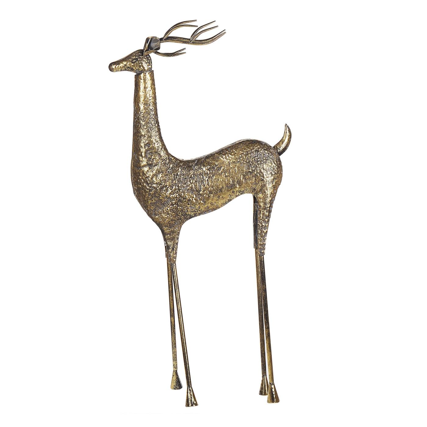 Karácsonyi padló dekoráció PELLO Rénszarvas 126 cm Arany - 4