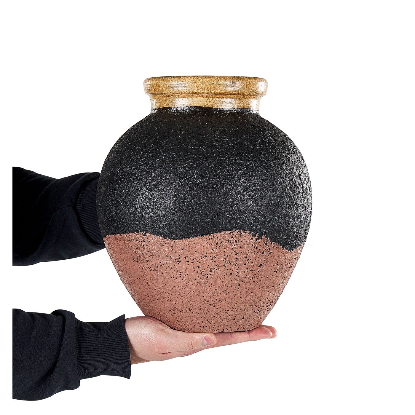 Dekor váza DAULIS Kerámia 31 cm Fekete - 4