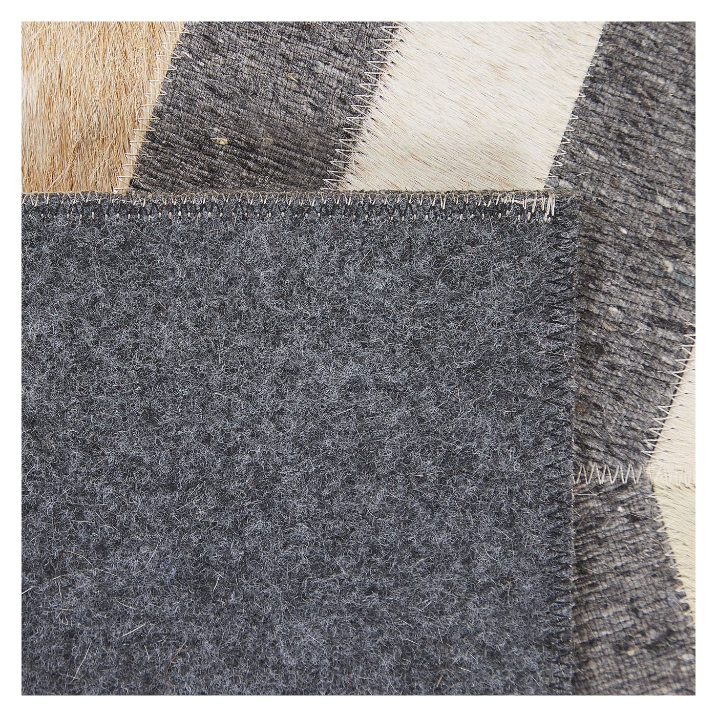 Szőnyeg BAGGOZE Sötétszürke 140 x 200 cm Bőr - 5