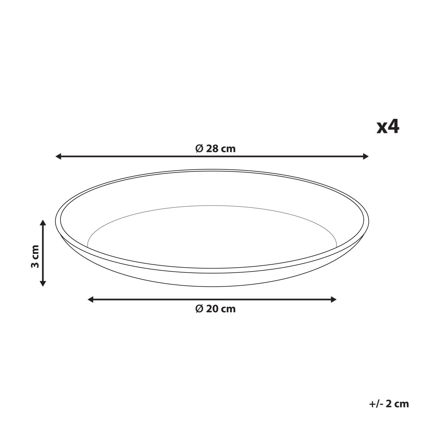 Négydarabos lapostányér szett SESAME Kőcserép Világosszürke - 3