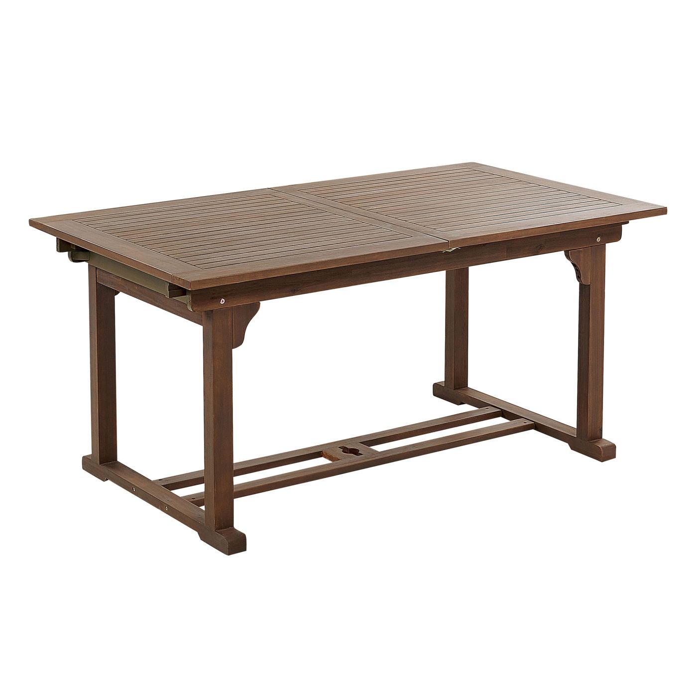 Bővíthető kerti étkezőasztal AMANTEA 160/220 cm 90 cm Akácfa Sötétbarna - 4
