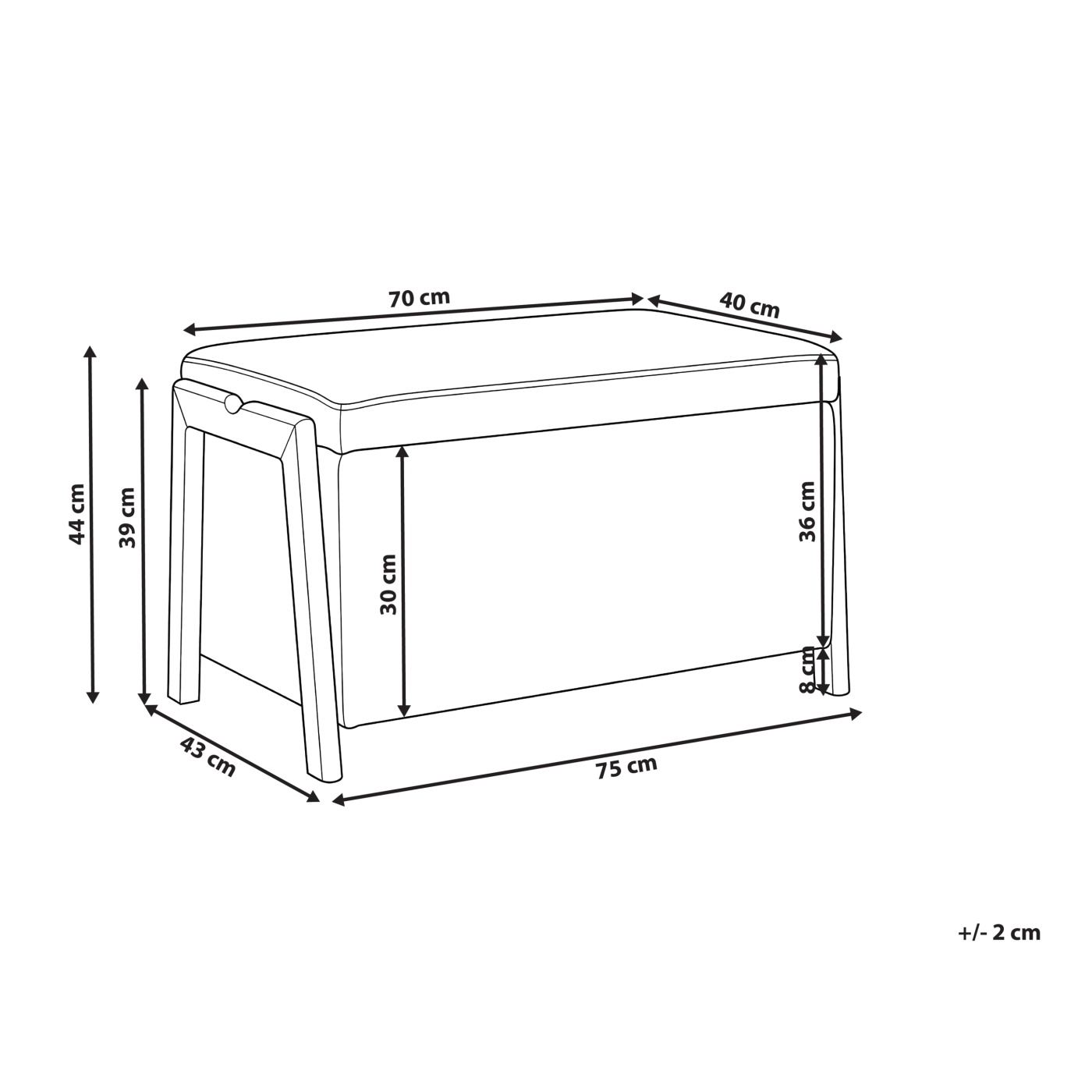 Pad tárolóval EDLAND Fekete - 3
