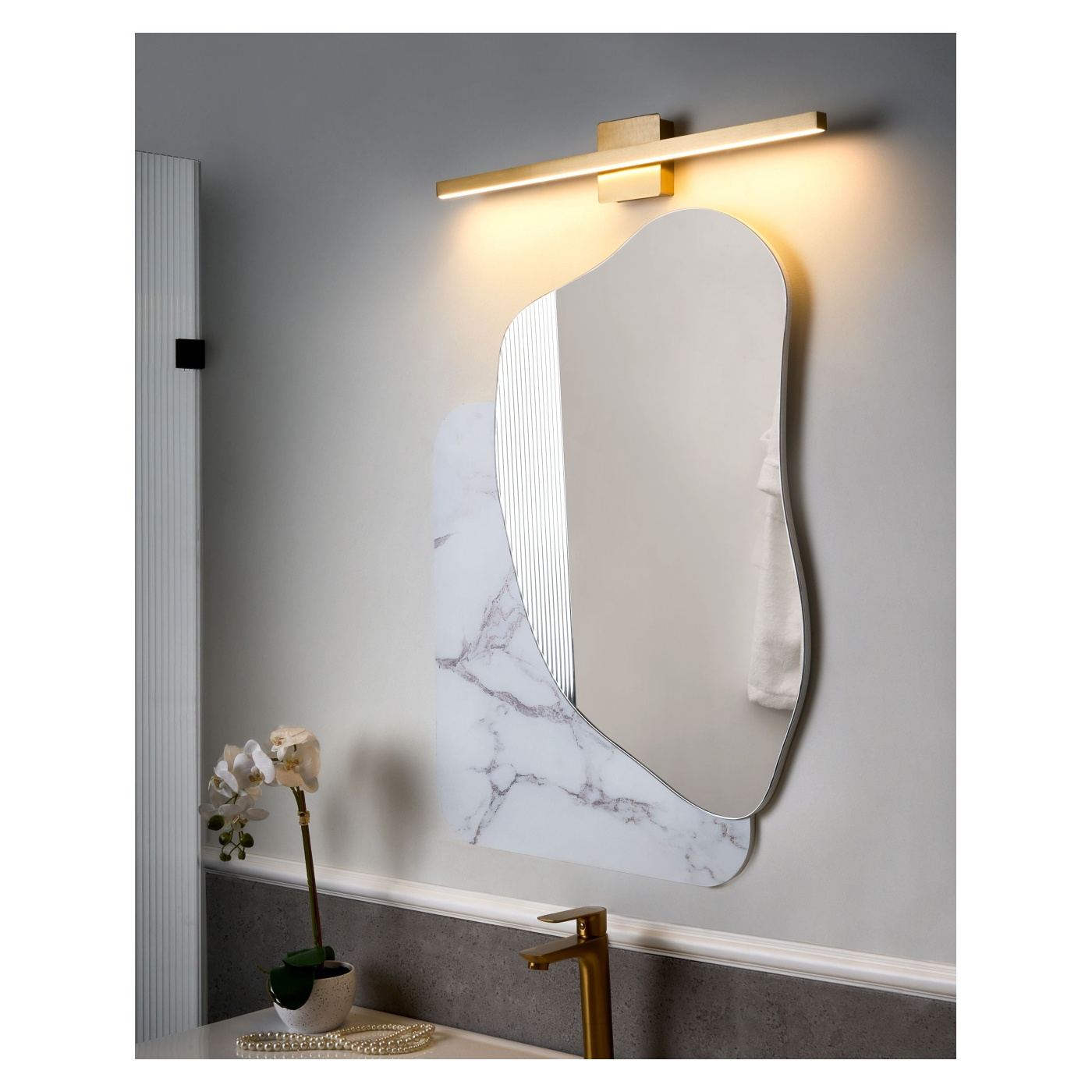 Kép- és tükör LED lámpa MARIZ Fém Arany - 1