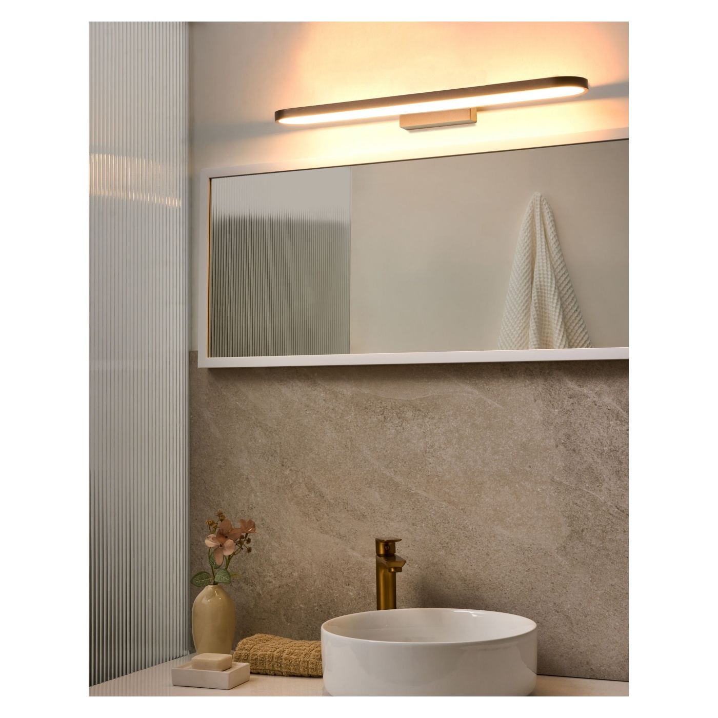 Kép- és tükör LED lámpa MIDOU Fém Barna - 1