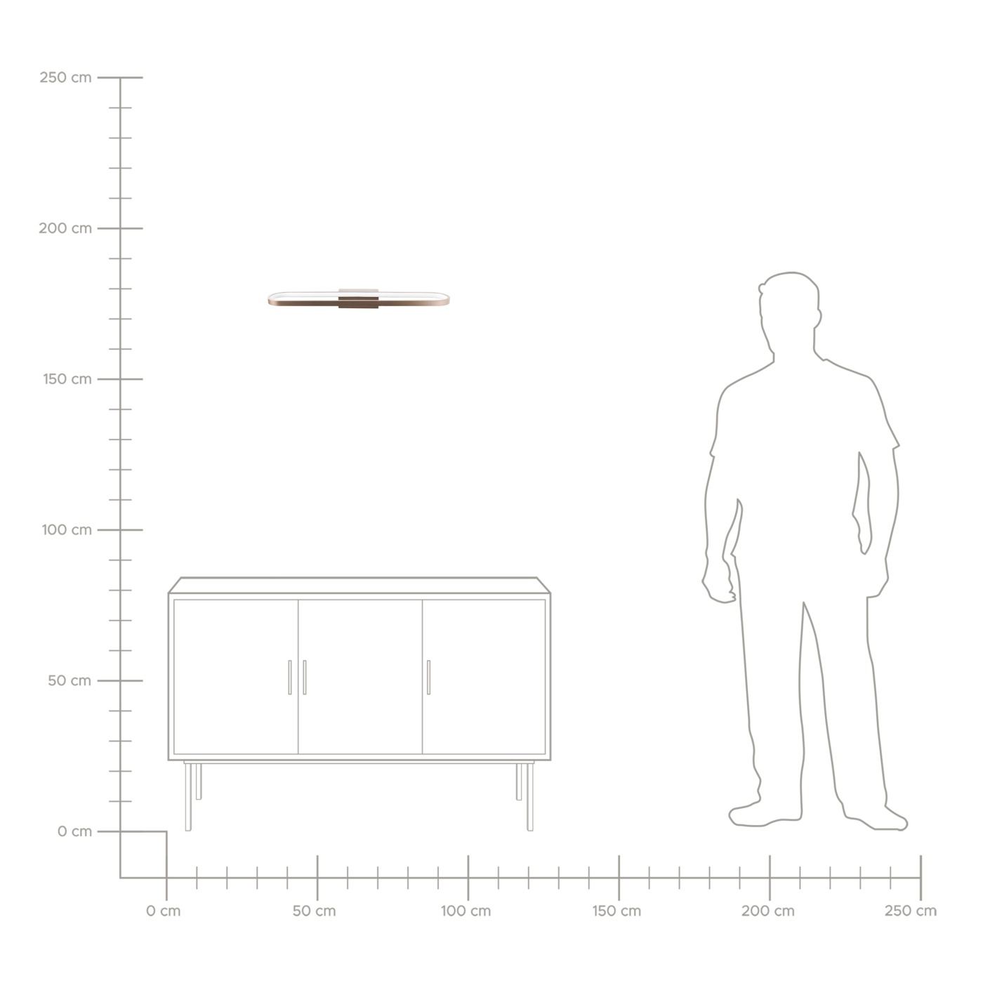 Kép- és tükör LED lámpa MIDOU Fém Barna - 7