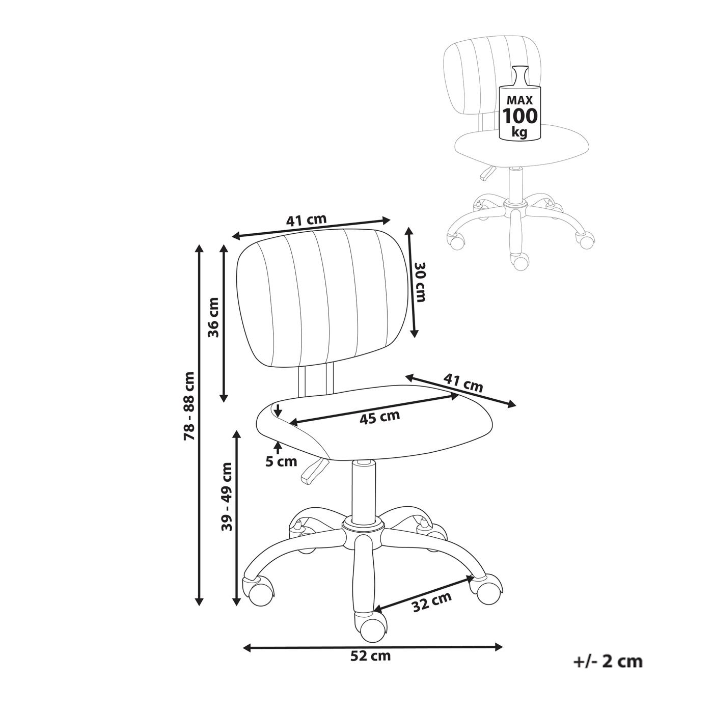 Forgószék BUBBLY Rózsaszín - 3