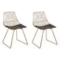 Étkezőszék kétdarabos szettben BEATTY Fém Arany thumbnail 2