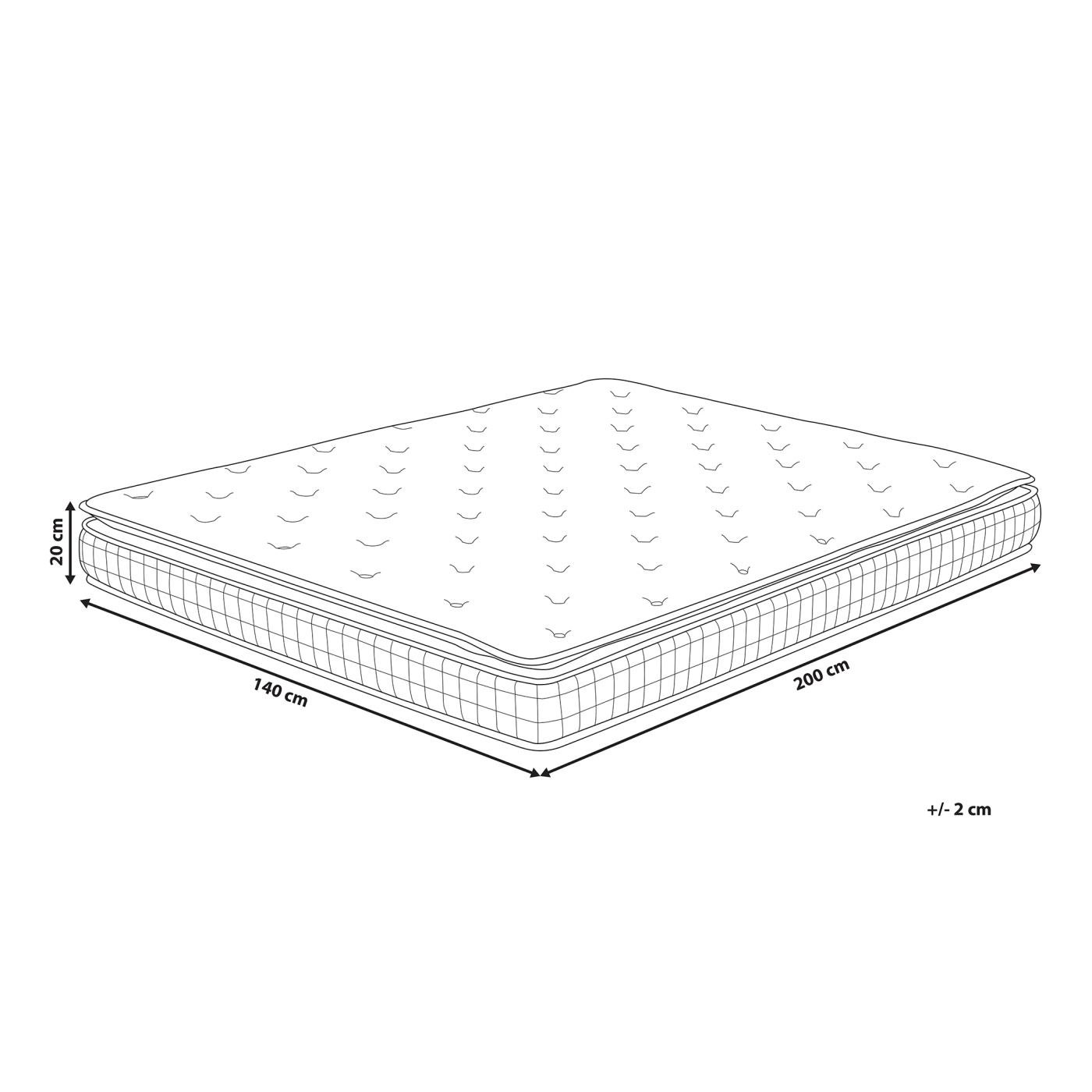 Memóriahab matrac CHARM H3/4 kemény 140 x 200 cm - 3