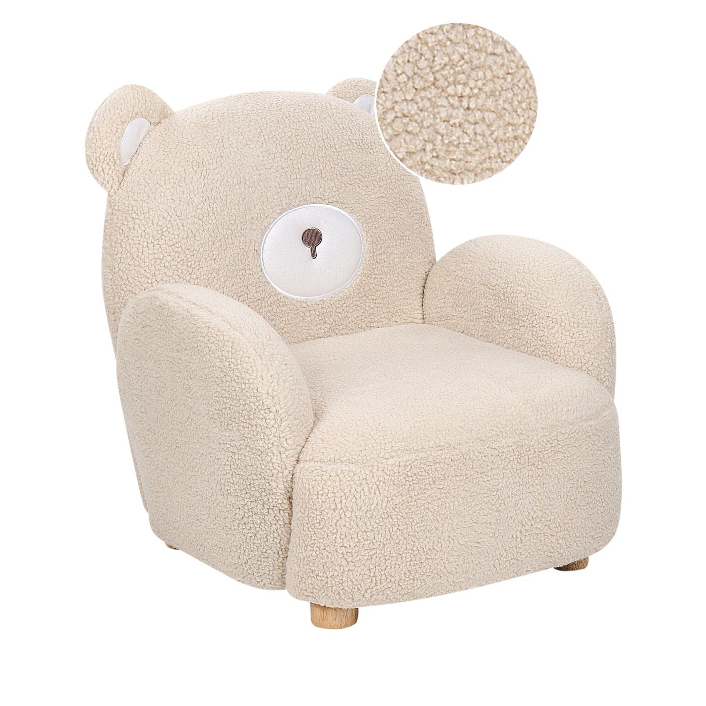 Gyerekfotel Plüssmackó BOO Buklé Bézs - 1