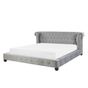 Ágy Bársony CAVAILLON 180 x 200 cm Világosszürke thumbnail 2