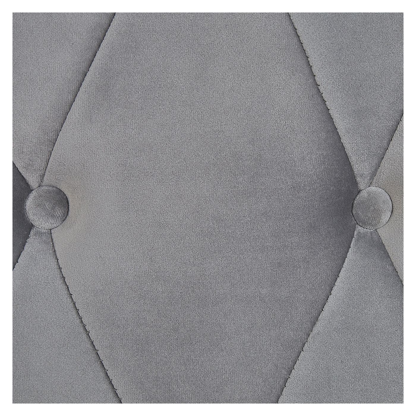 Ágy Bársony CAVAILLON 180 x 200 cm Világosszürke - 8