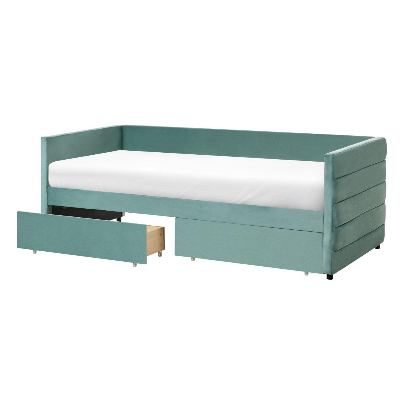 Ágyneműtartós heverő Bársony MARRAY 90 x 200 cm Mentazöld - 2