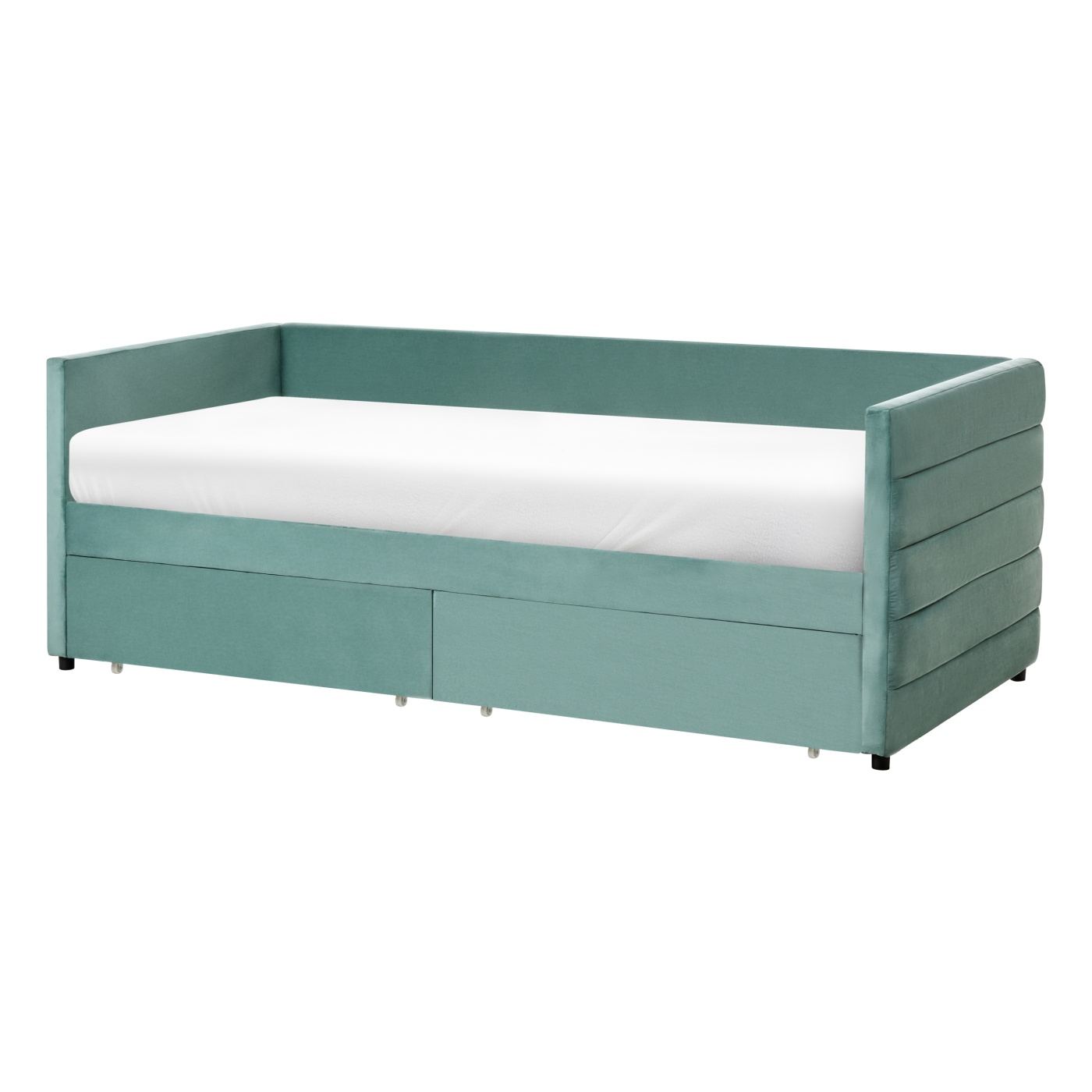 Ágyneműtartós heverő Bársony MARRAY 90 x 200 cm Mentazöld - 4