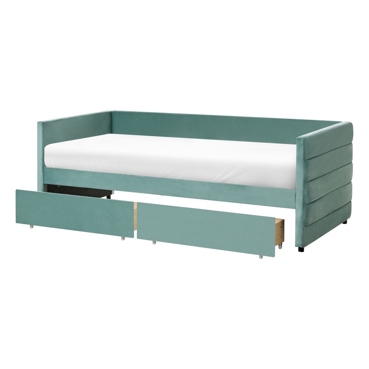 Ágyneműtartós heverő Bársony MARRAY 90 x 200 cm Mentazöld - 5