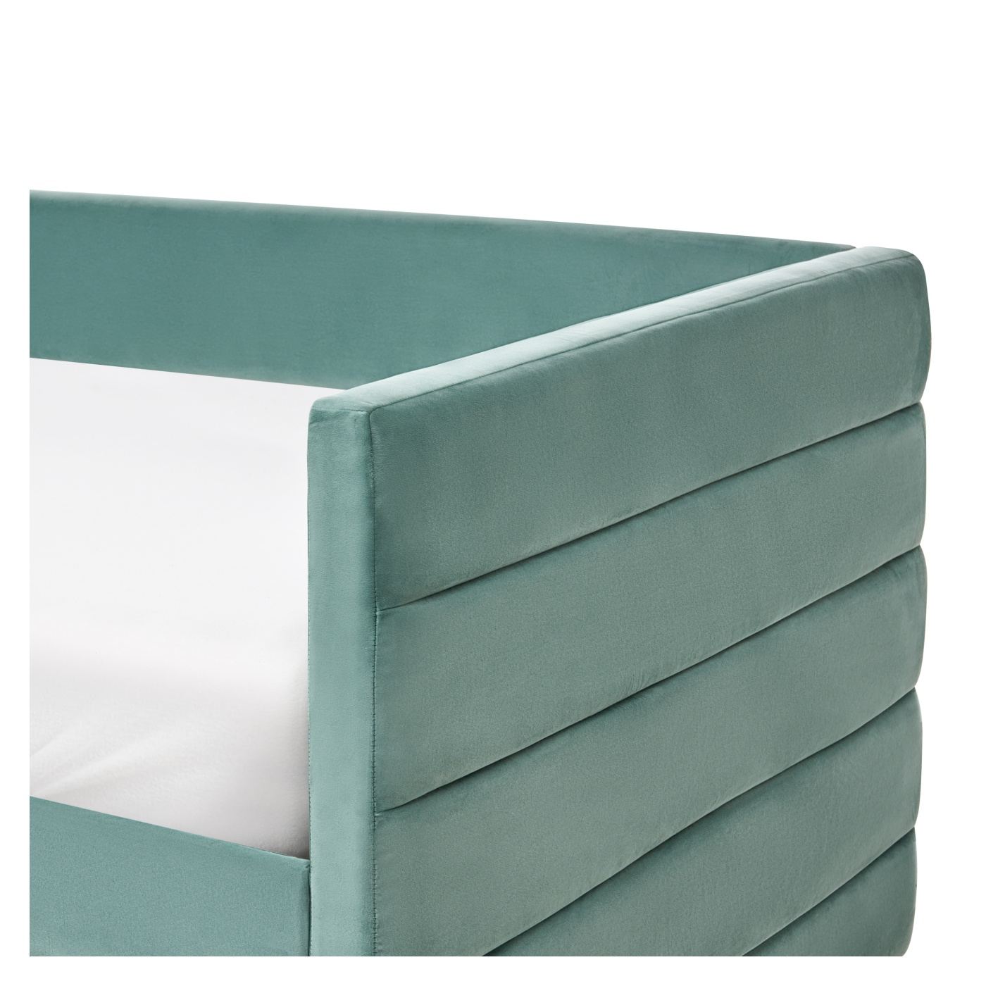 Ágyneműtartós heverő Bársony MARRAY 90 x 200 cm Mentazöld - 9