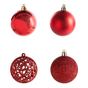 100 darabos karácsonyfadísz szett VANERN Piros thumbnail 4