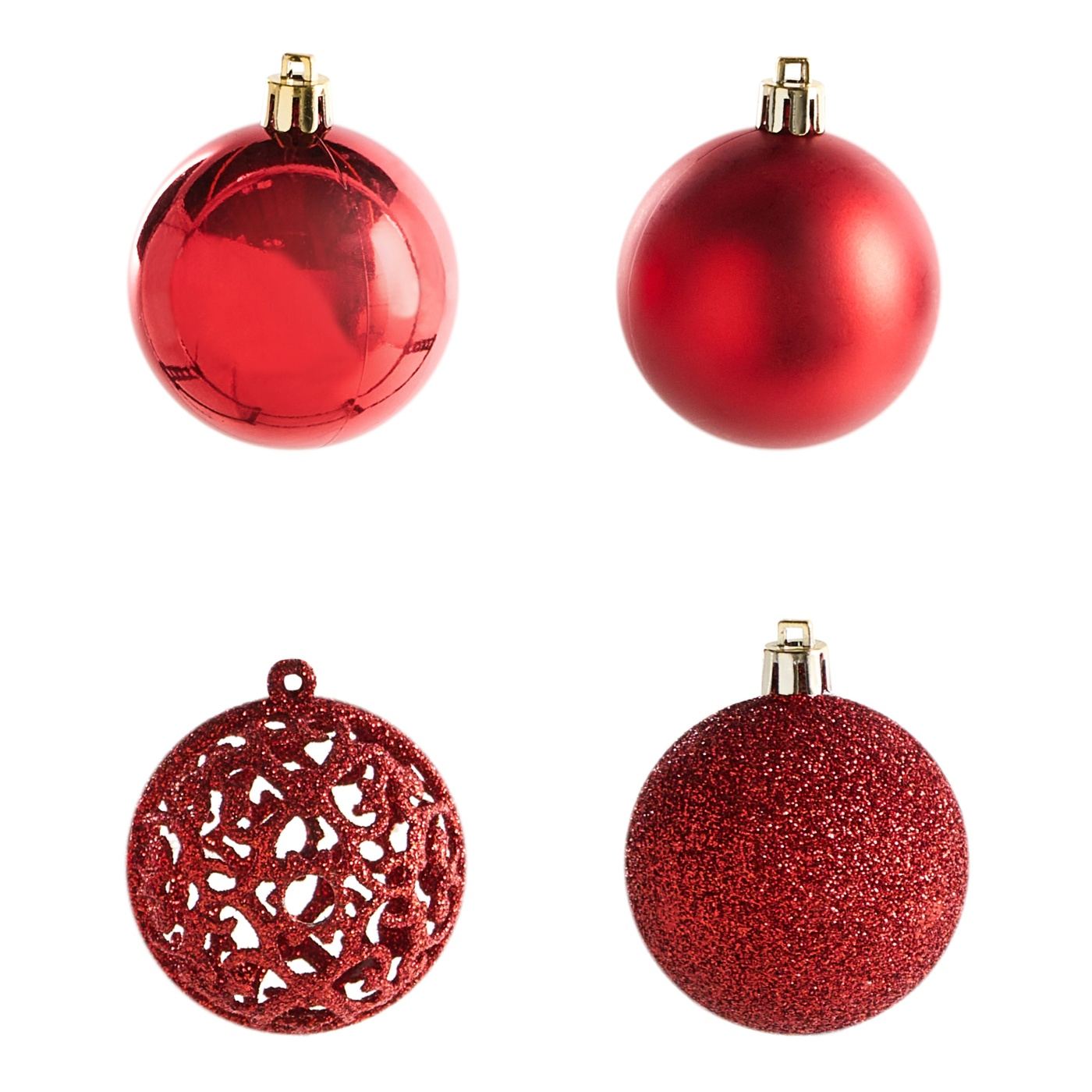 100 darabos karácsonyfadísz szett VANERN Piros - 4