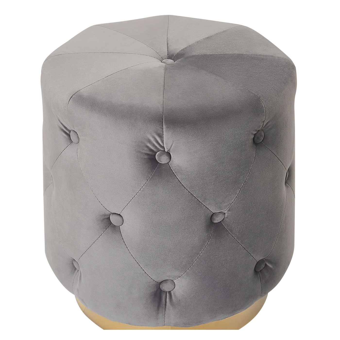 Puff CARROLLTON Bársony Világosszürke - 4