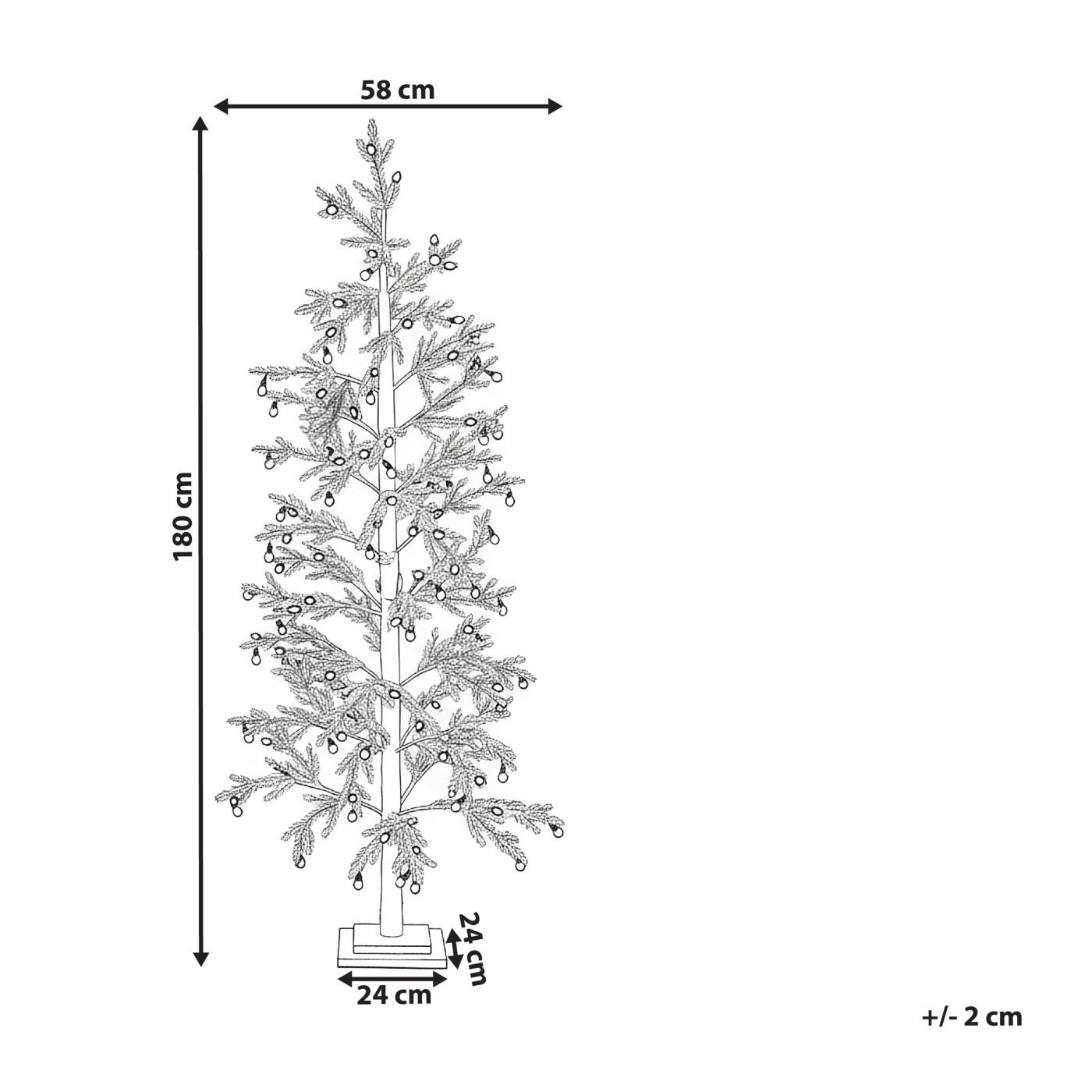 Kültéri dekoráció LED TORSA Fa 180 cm Zöld - 3