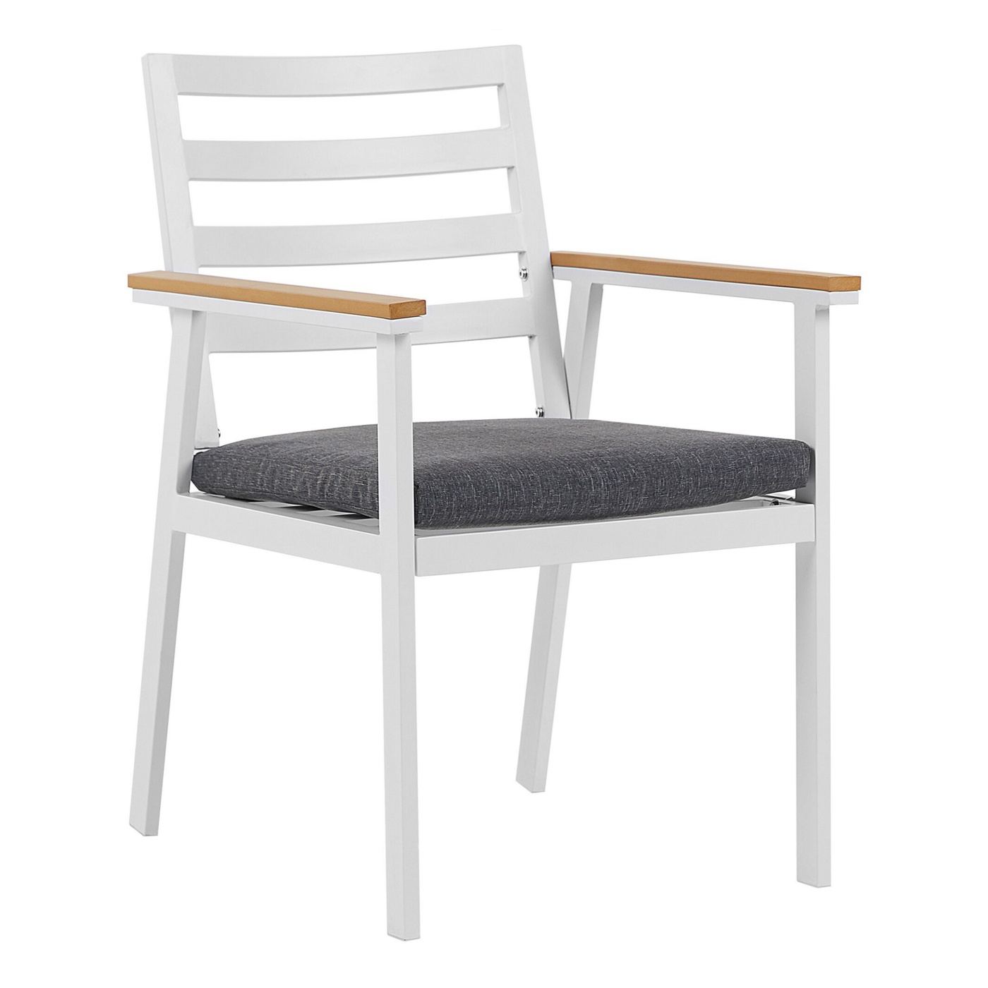 Kerti étkezőgarnitúra 4 személyes CAVOLI párnákkal Fém Szürke - 2