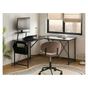 Sarok íróasztal TACONY Fekete 180 cm 140 cm Ágyneműtartóval thumbnail 1