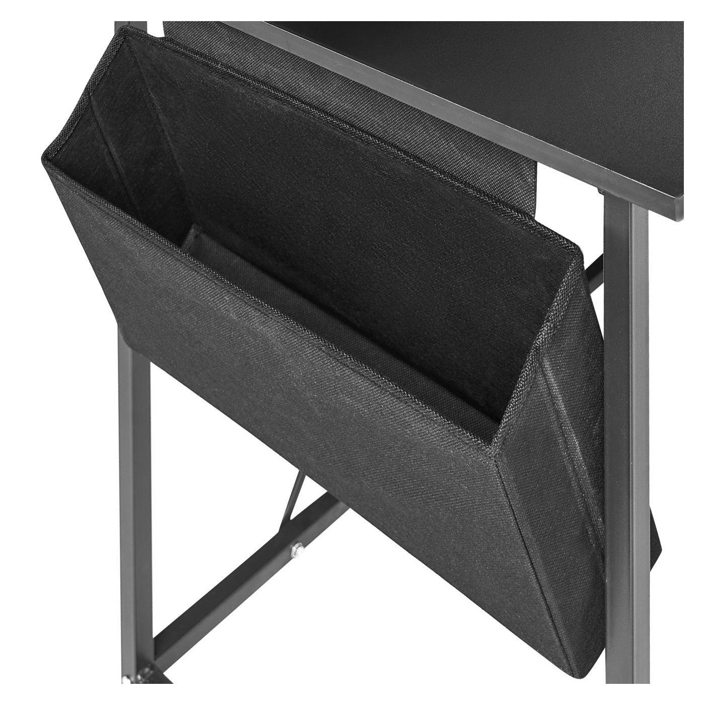 Sarok íróasztal TACONY Fekete 180 cm 140 cm Ágyneműtartóval - 7