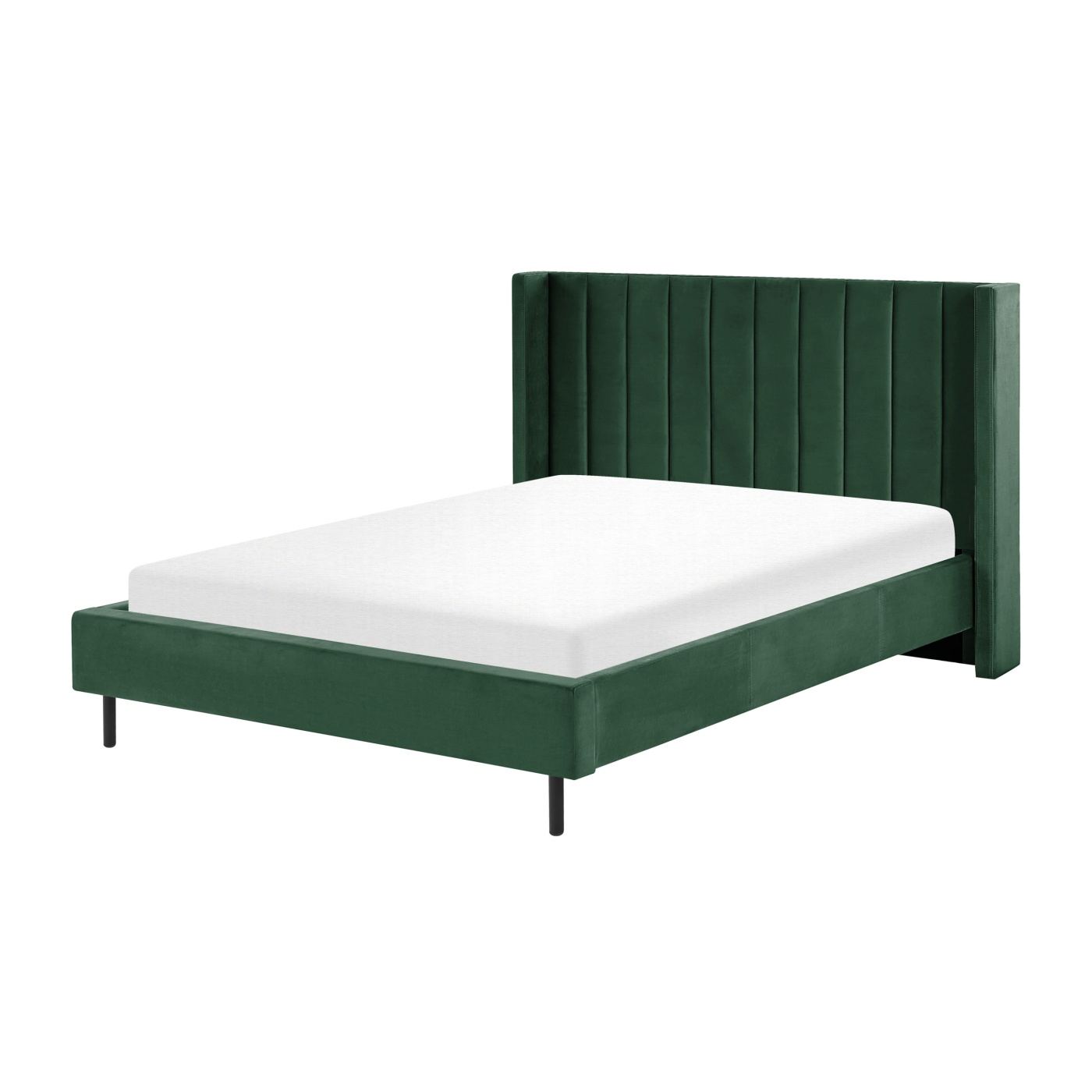 Ágy Bársony VILLETTE 140 x 200 cm Sötétzöld - 2