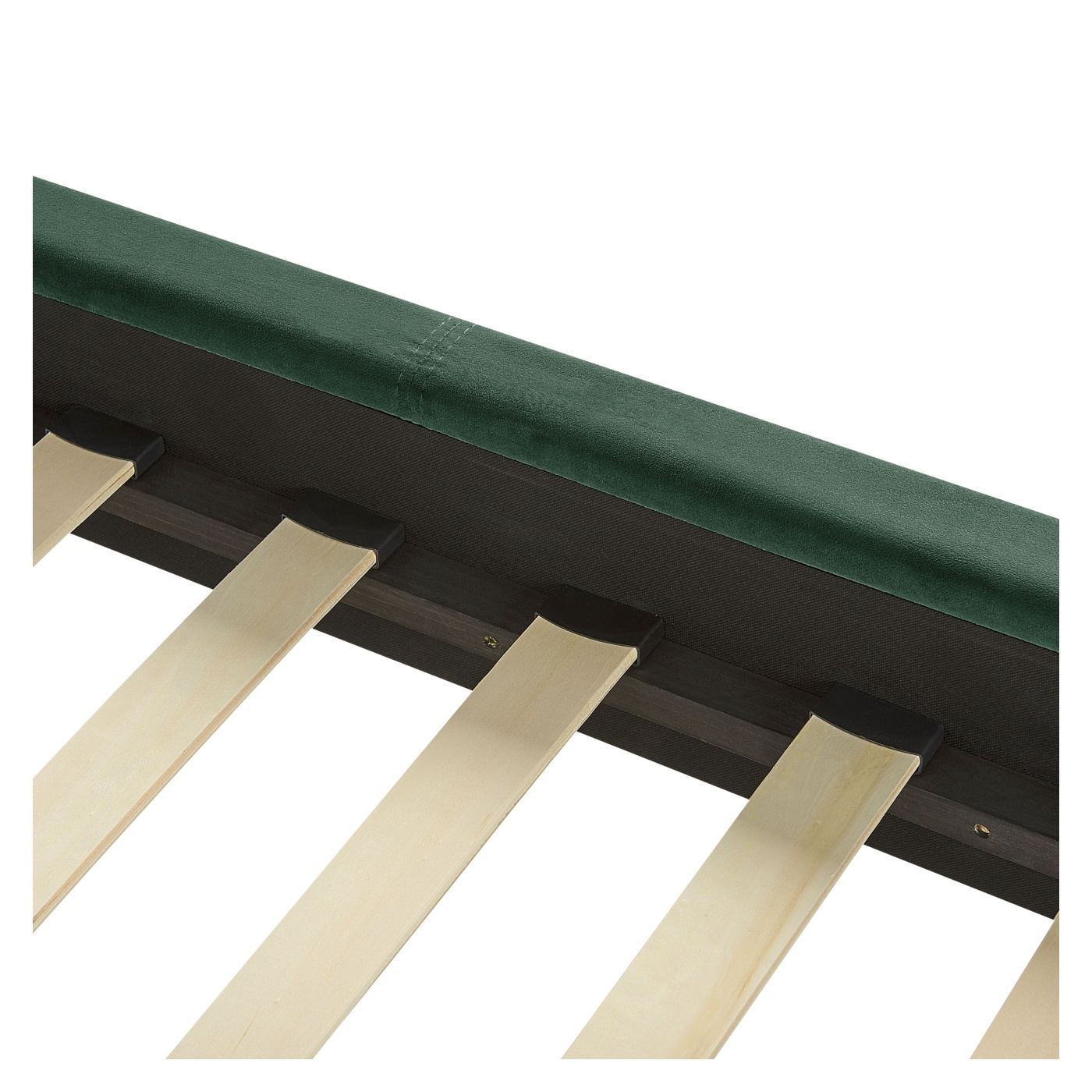 Ágy Bársony VILLETTE 140 x 200 cm Sötétzöld - 8