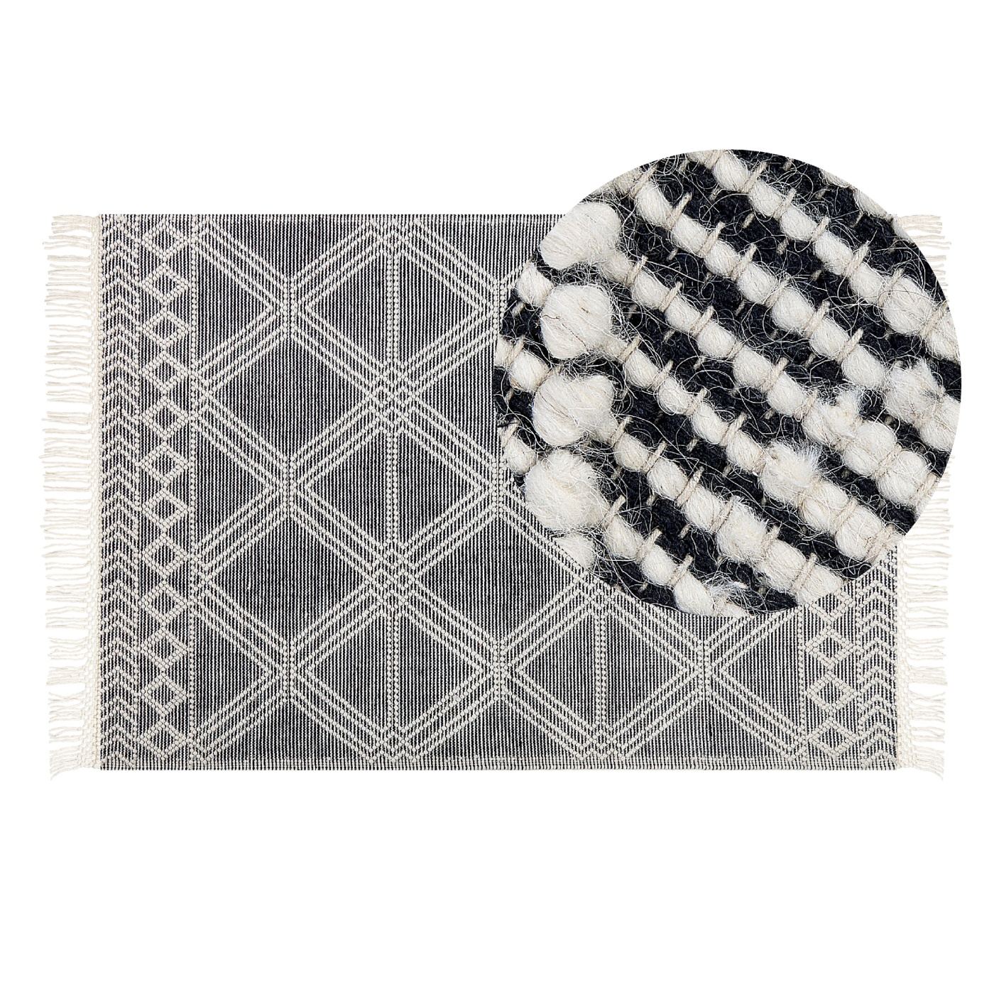 Szőnyeg TOPRAKKALE Szürke 160 x 230 cm Gyapjú - 2