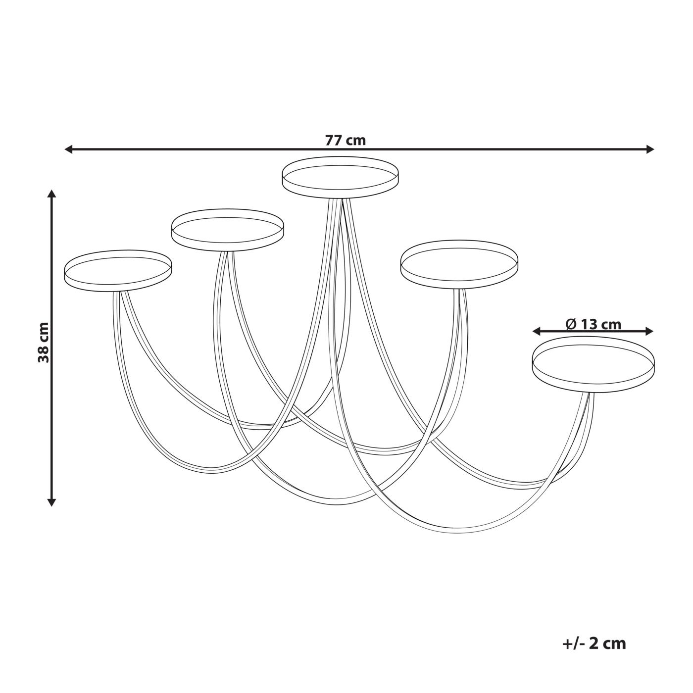 Gyertyatartó BUARAN Fém 38 cm Arany - 5